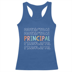 Boho Retro Vintage Principal Back to School Racerback Tank Top TS14 Royal Blue Print Your Wear