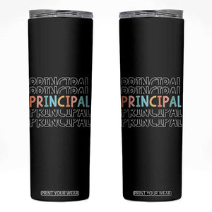 Boho Retro Vintage Principal Back to School Skinny Tumbler TS14 Black Print Your Wear