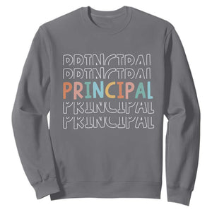 Boho Retro Vintage Principal Back to School Sweatshirt TS14 Charcoal Print Your Wear