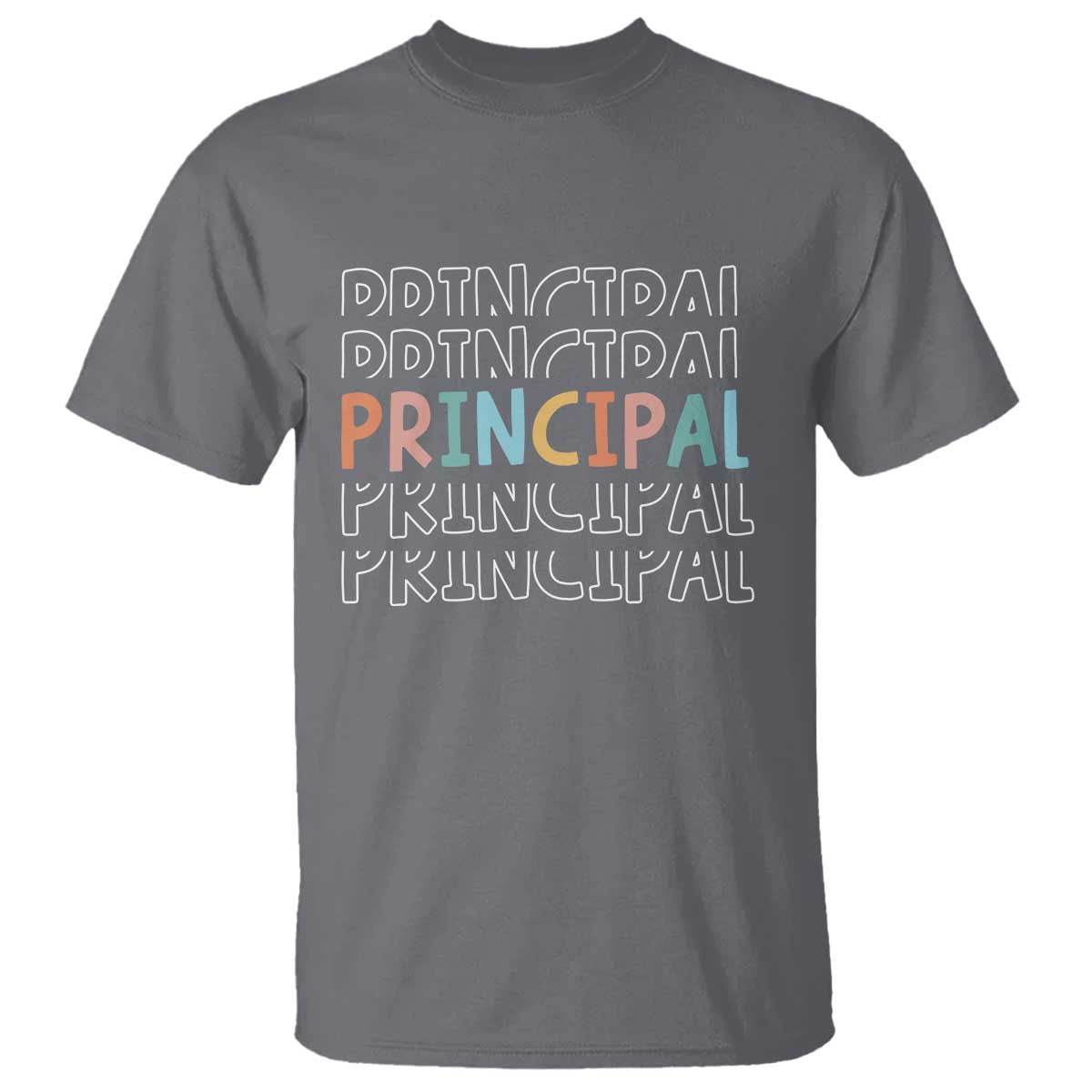 Boho Retro Vintage Principal Back to School T Shirt TS14 Charcoal Print Your Wear