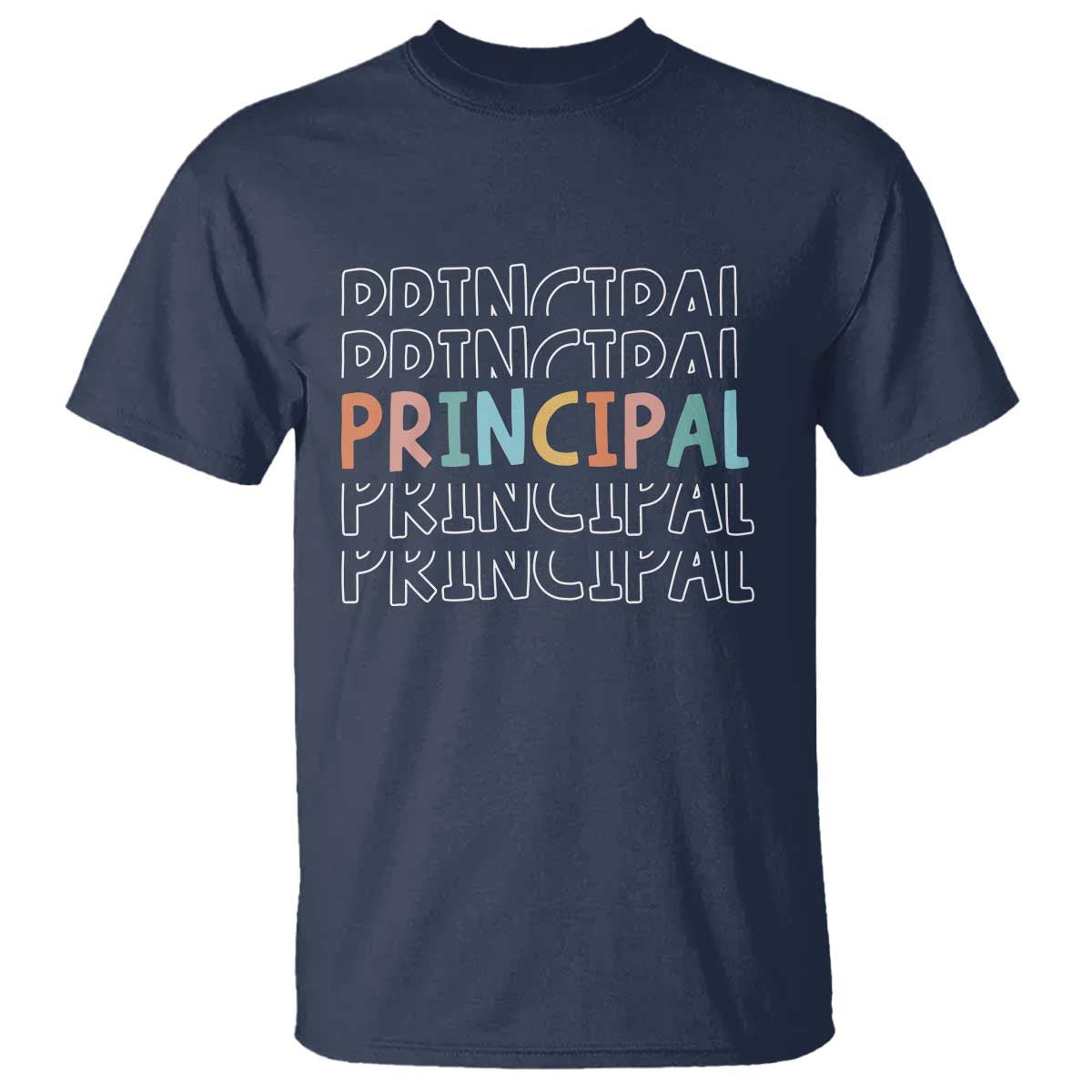 Boho Retro Vintage Principal Back to School T Shirt TS14 Navy Print Your Wear