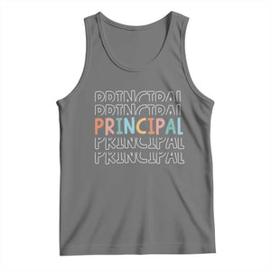 Boho Retro Vintage Principal Back to School Tank Top TS14 Black Heather Print Your Wear