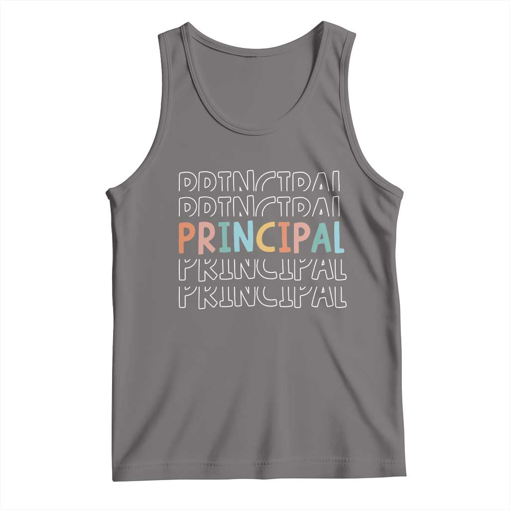 Boho Retro Vintage Principal Back to School Tank Top TS14 Deep Heather Print Your Wear