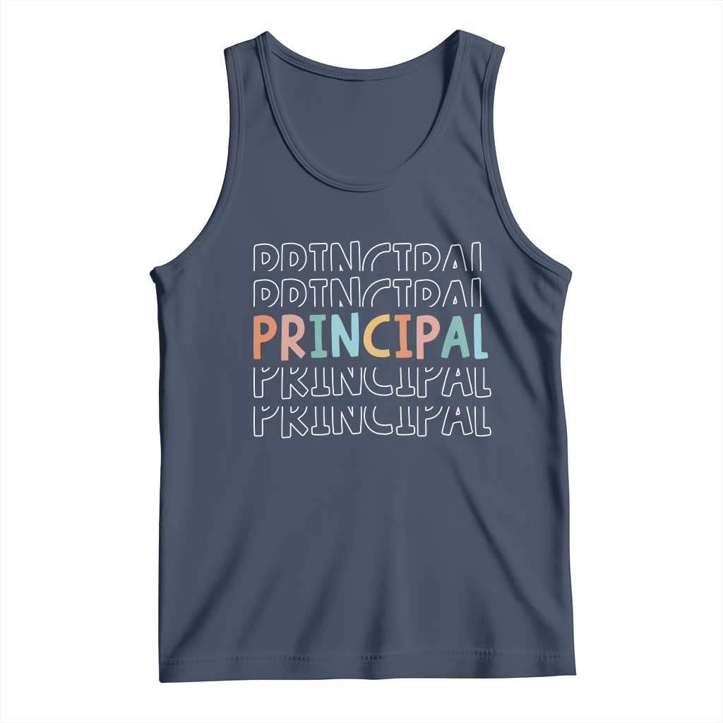 Boho Retro Vintage Principal Back to School Tank Top TS14 Navy Print Your Wear