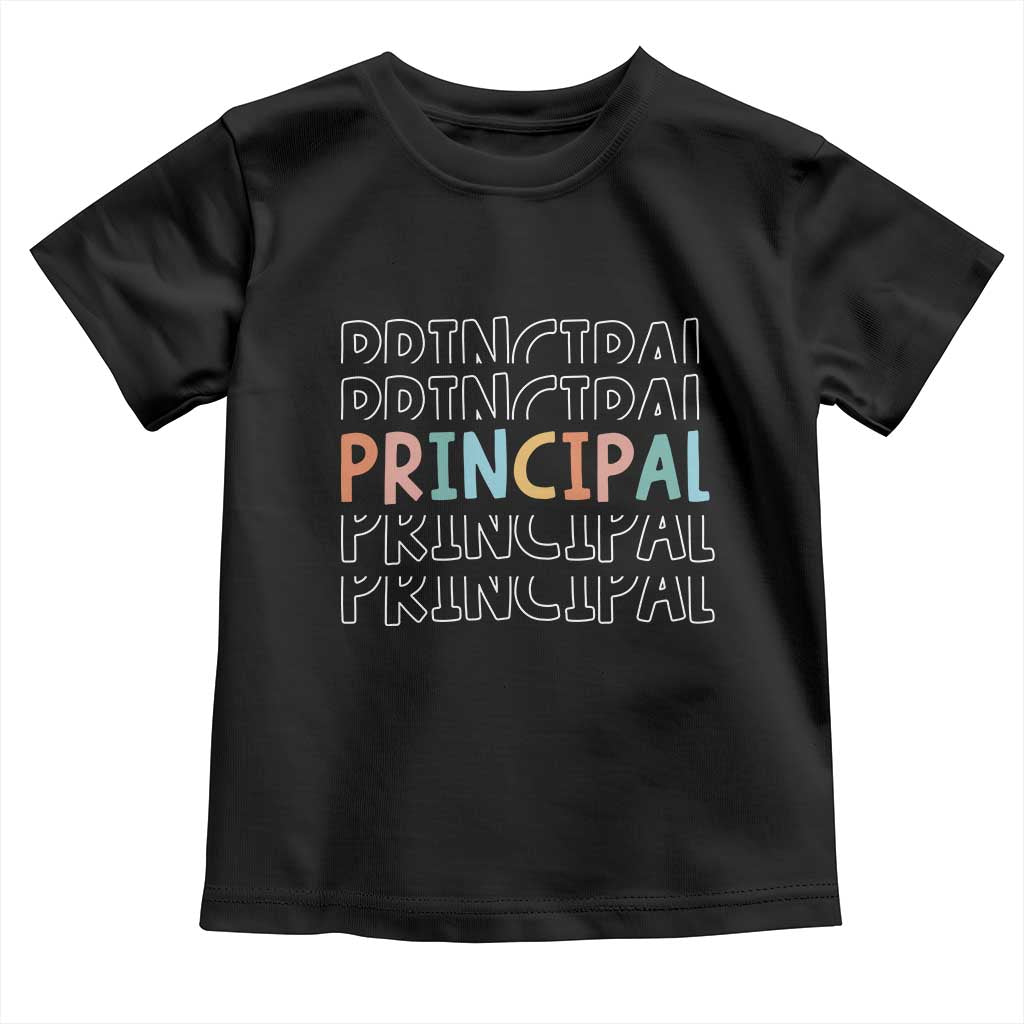 Boho Retro Vintage Principal Back to School Toddler T Shirt TS14 Black Print Your Wear