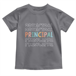 Boho Retro Vintage Principal Back to School Toddler T Shirt TS14 Charcoal Print Your Wear