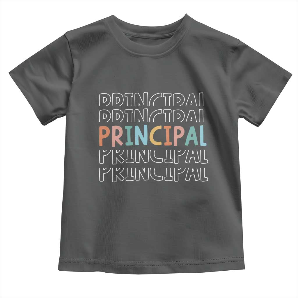 Boho Retro Vintage Principal Back to School Toddler T Shirt TS14 Dark Heather Print Your Wear