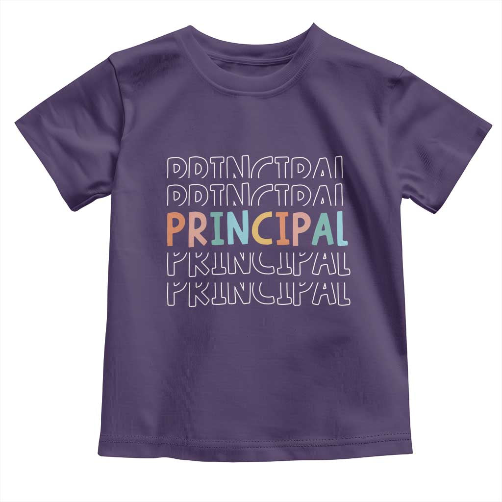 Boho Retro Vintage Principal Back to School Toddler T Shirt TS14 Purple Print Your Wear