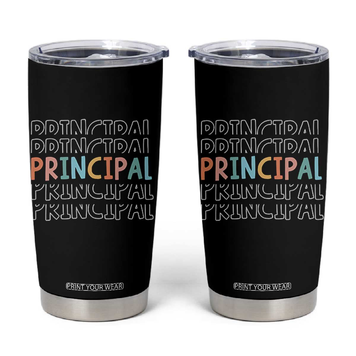 Boho Retro Vintage Principal Back to School Tumbler Cup TS14 Black Print Your Wear