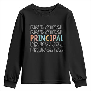 Boho Retro Vintage Principal Back to School Youth Sweatshirt TS14 Black Print Your Wear