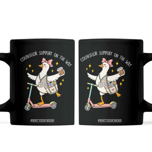 Counselor Support On The Way Coffee Mug Silly Goose School Counselor TS14 Black Print Your Wear