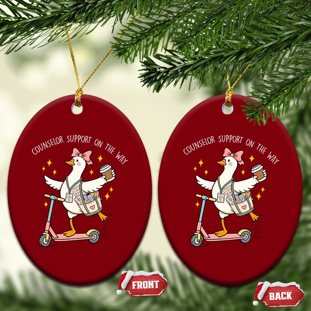 Counselor Support On The Way Ceramic Ornament Silly Goose School Counselor TS14 Print Your Wear