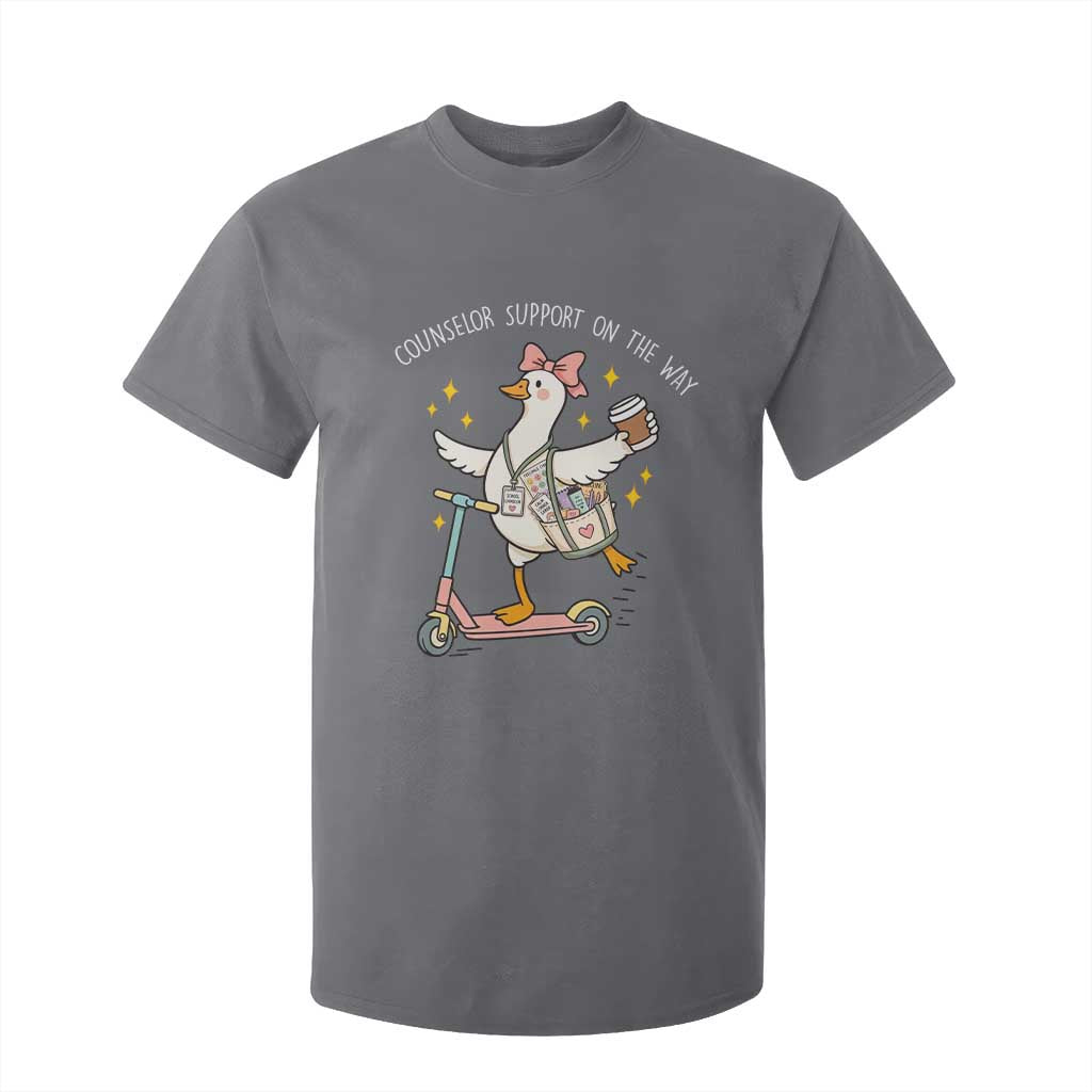 Counselor Support On The Way T Shirt For Kid Silly Goose School Counselor TS14 Charcoal Print Your Wear