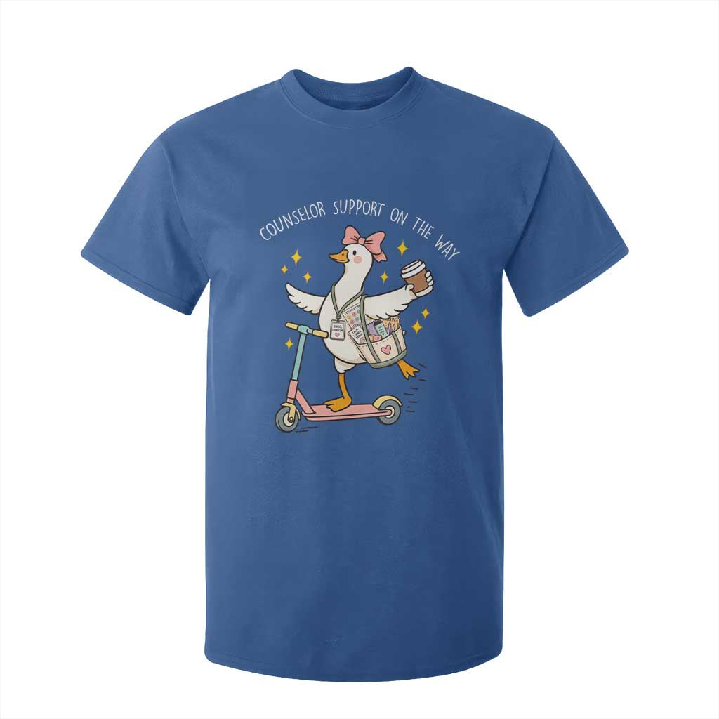 Counselor Support On The Way T Shirt For Kid Silly Goose School Counselor TS14 Royal Blue Print Your Wear