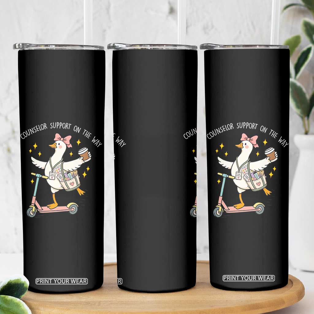 Counselor Support On The Way Skinny Tumbler Silly Goose School Counselor TS14 Print Your Wear