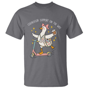 Counselor Support On The Way T Shirt Silly Goose School Counselor TS14 Charcoal Print Your Wear