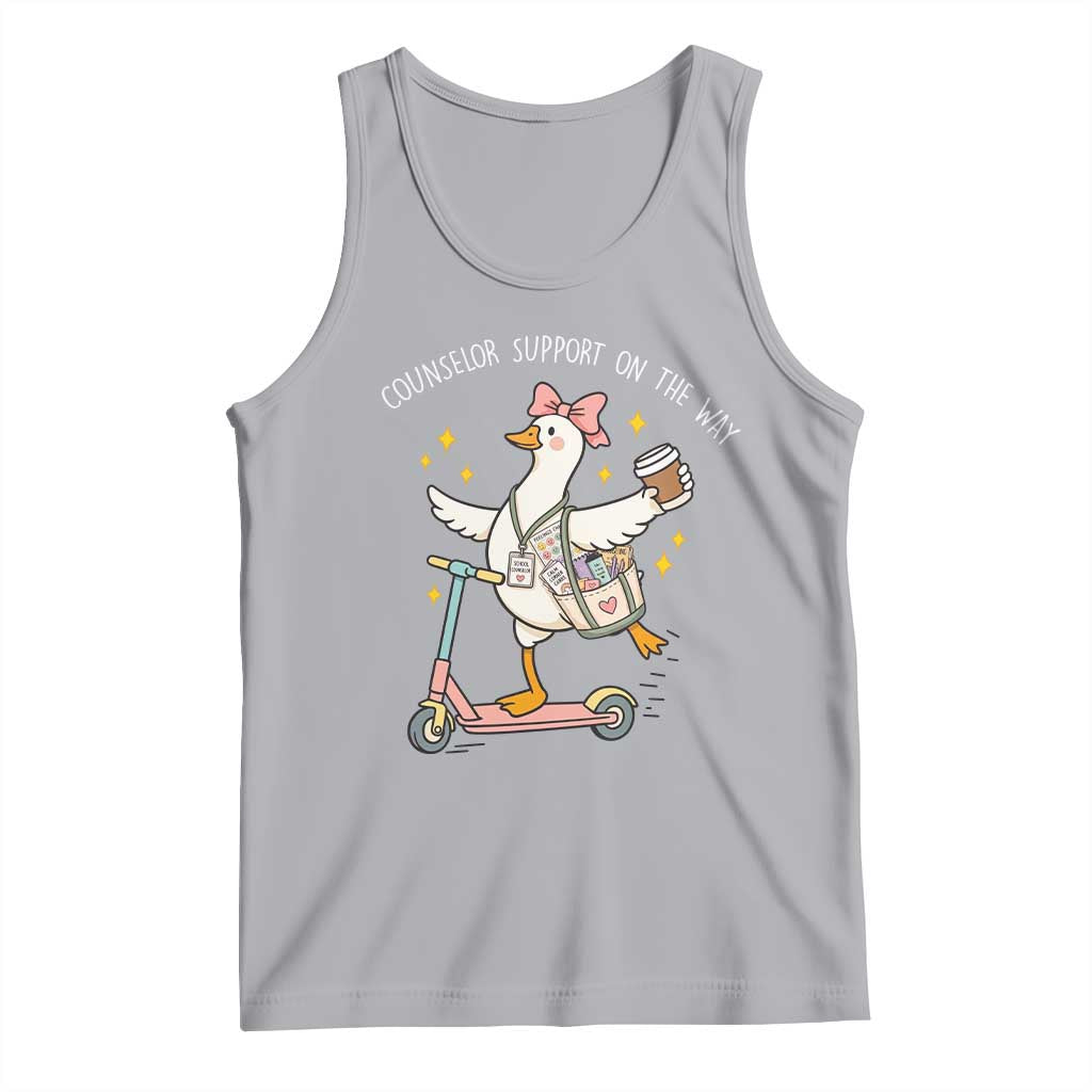Counselor Support On The Way Tank Top Silly Goose School Counselor TS14 Athletic Heather Print Your Wear