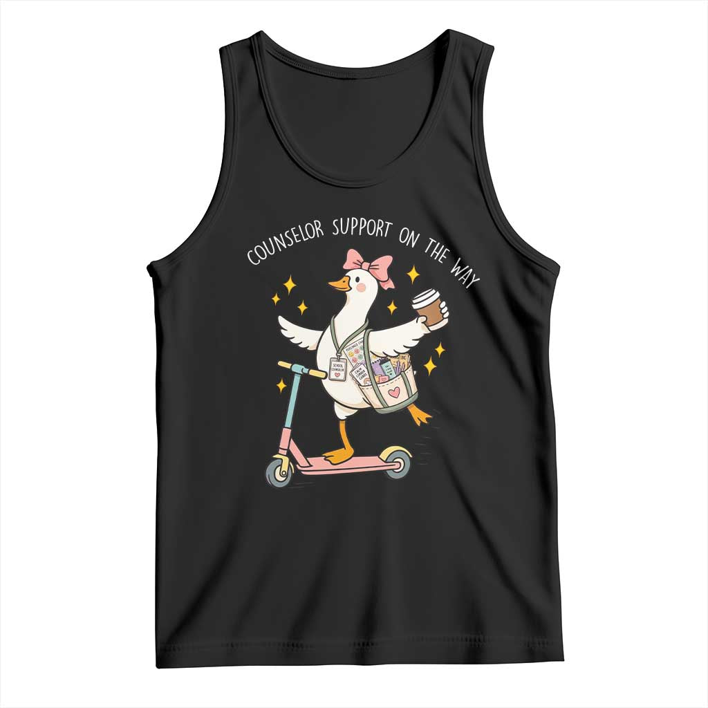 Counselor Support On The Way Tank Top Silly Goose School Counselor TS14 Black Print Your Wear