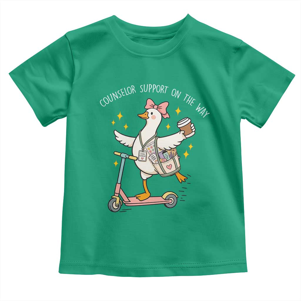 Counselor Support On The Way Toddler T Shirt Silly Goose School Counselor TS14 Irish Green Print Your Wear