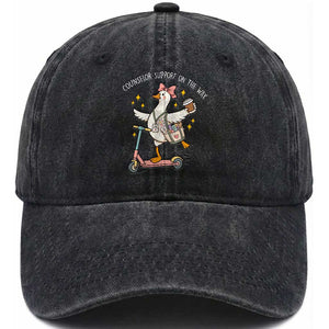 Counselor Support On The Way Washed Cotton Baseball Cap Silly Goose School Counselor TS14 Print Your Wear