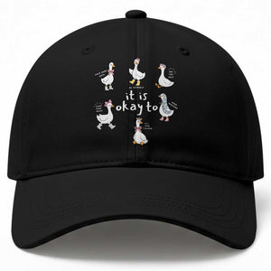 Silly Goose It is Okay to Mental Health Baseball Cap Counselor Special Education TS14 Print Your Wear