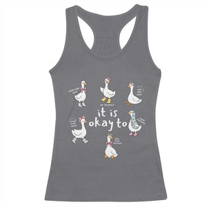Silly Goose It is Okay to Mental Health Racerback Tank Top Counselor Special Education TS14 Charcoal Print Your Wear