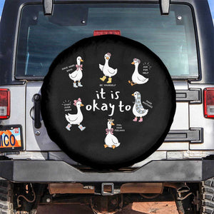 Silly Goose It is Okay to Mental Health Spare Tire Cover Counselor Special Education TS14 No hole Black Print Your Wear