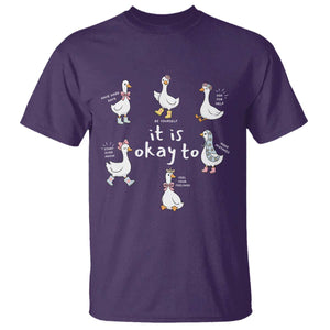 Silly Goose It is Okay to Mental Health T Shirt Counselor Special Education TS14 Purple Print Your Wear
