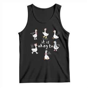 Silly Goose It is Okay to Mental Health Tank Top Counselor Special Education TS14 Black Print Your Wear