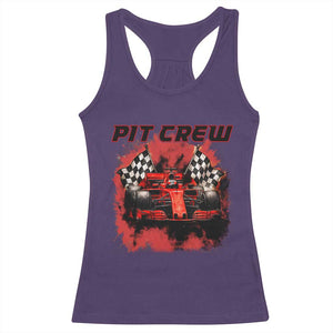 Racing Car Checkered Flag Racerback Tank Top Pit Crew Race Car TS14 Purple Print Your Wear