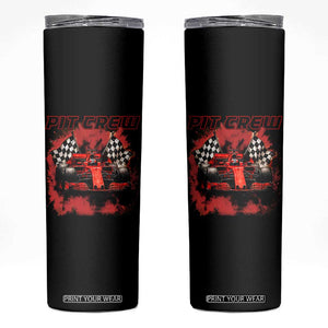 Racing Car Checkered Flag Skinny Tumbler Pit Crew Race Car TS14 Black Print Your Wear