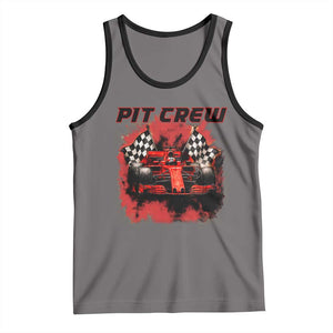Racing Car Checkered Flag Tank Top Pit Crew Race Car TS14 Deep Heather Black Print Your Wear
