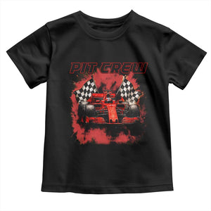 Racing Car Checkered Flag Toddler T Shirt Pit Crew Race Car TS14 Black Print Your Wear