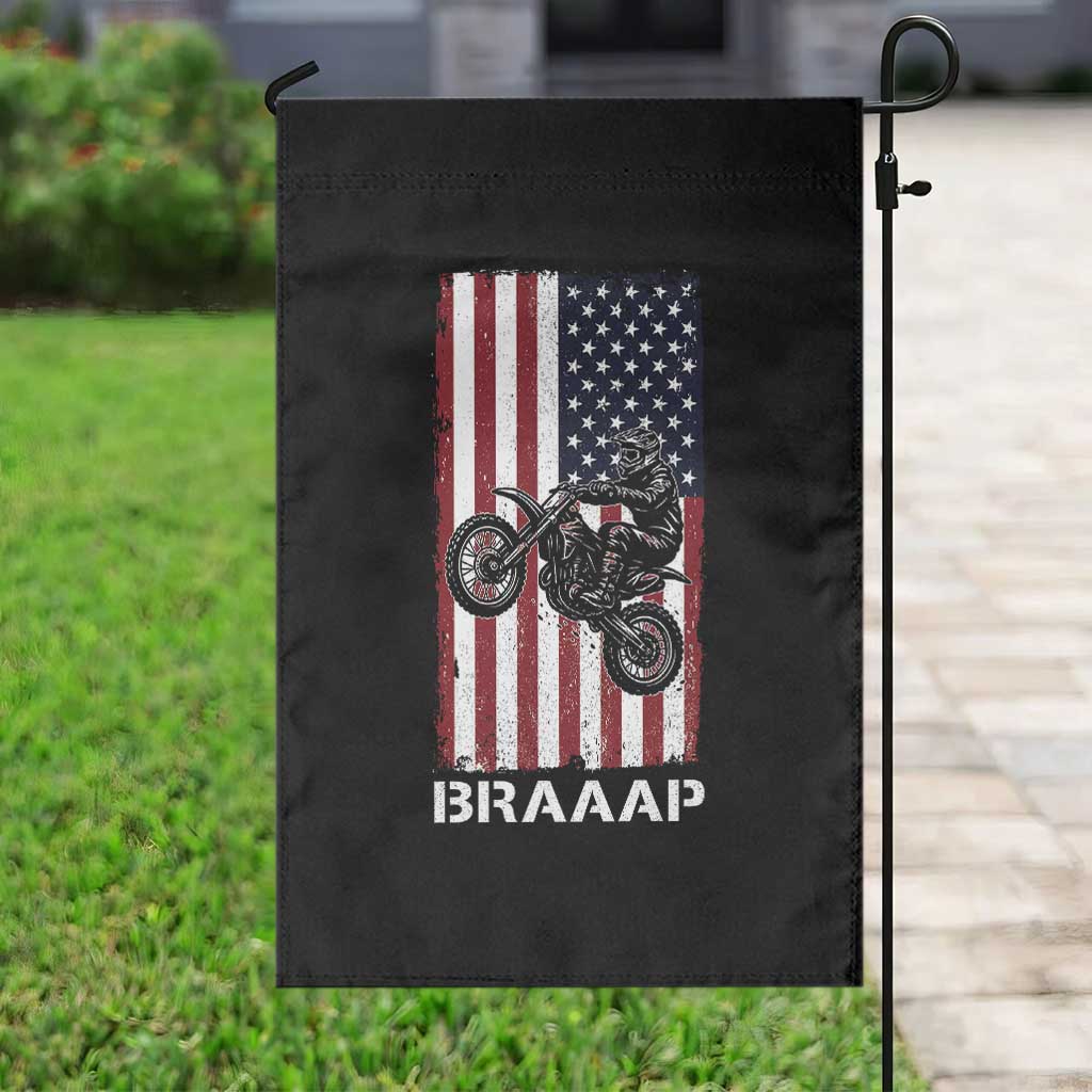 Dirt Bike Garden Flag Braaap American Flag Motocross TS14 Print Your Wear