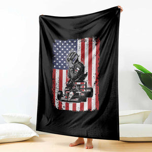Patriotic Racing Car American Flag Race Throw Blanket TS14 Print Your Wear