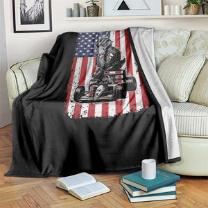 Patriotic Racing Car American Flag Race Throw Blanket TS14 Print Your Wear