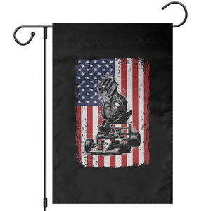 Patriotic Racing Car American Flag Race Garden Flag TS14 Black Print Your Wear