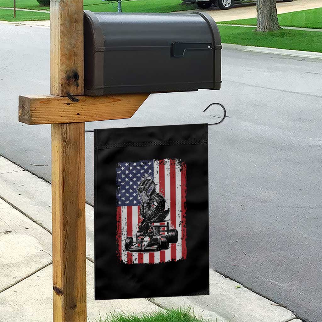 Patriotic Racing Car American Flag Race Garden Flag TS14 Print Your Wear