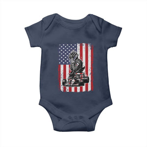 Patriotic Racing Car American Flag Race Baby Onesie TS14 Navy Print Your Wear