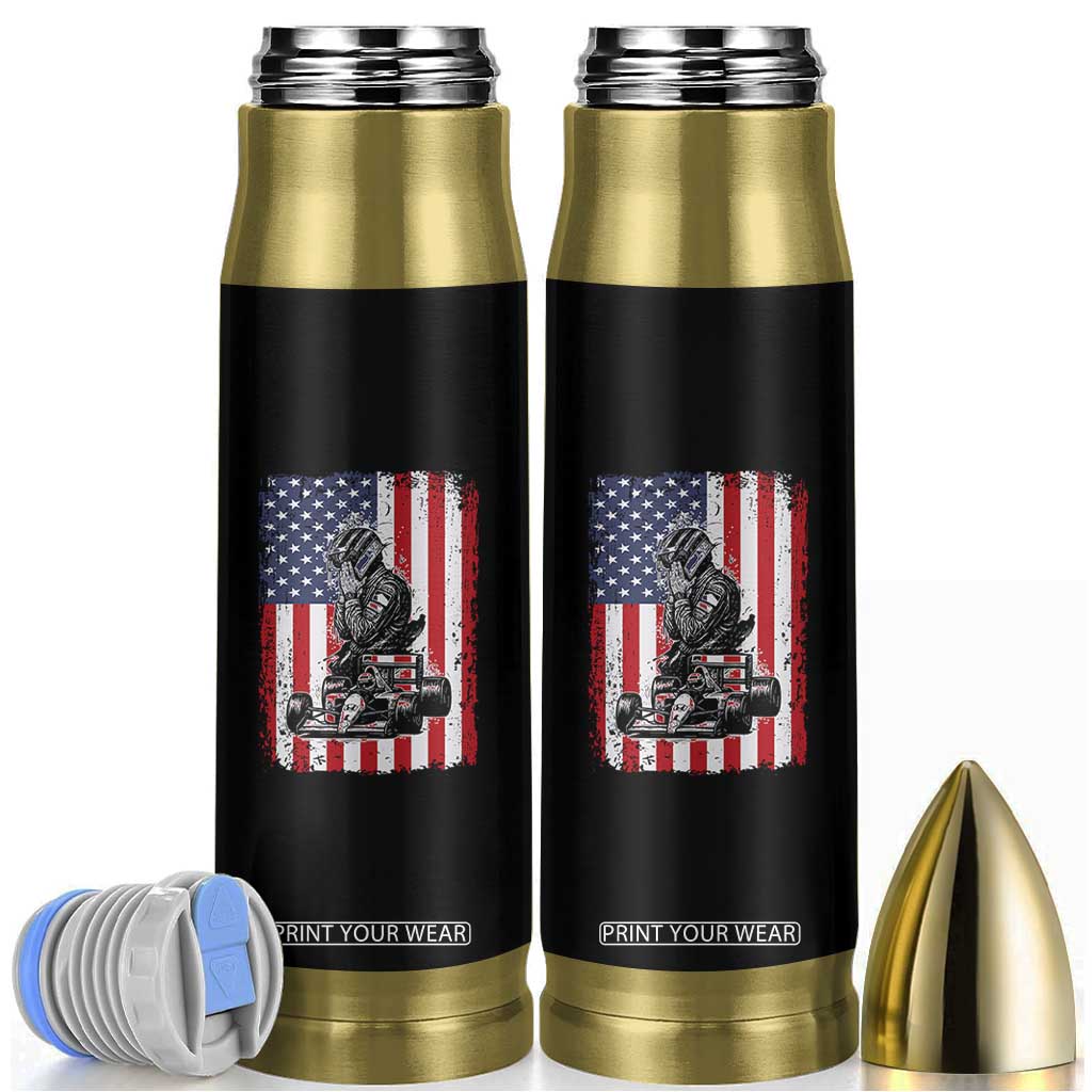 Patriotic Racing Car American Flag Race Bullet Tumbler TS14 Black Print Your Wear