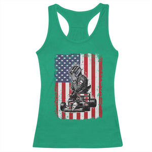 Patriotic Racing Car American Flag Race Racerback Tank Top TS14 Irish Green Print Your Wear