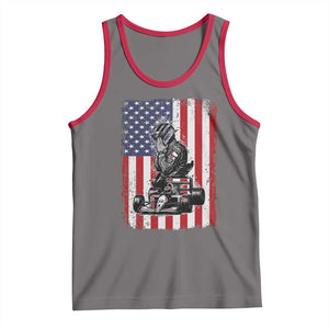Patriotic Racing Car American Flag Race Tank Top TS14 Deep Heather Red Print Your Wear