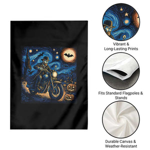 Dirt Bike Garden Flag Van Gogh Starry Night Halloween Biker TS14 Print Your Wear