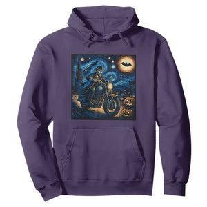Dirt Bike Hoodie Van Gogh Starry Night Halloween Biker TS14 Purple Print Your Wear