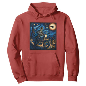 Dirt Bike Hoodie Van Gogh Starry Night Halloween Biker TS14 Red Print Your Wear