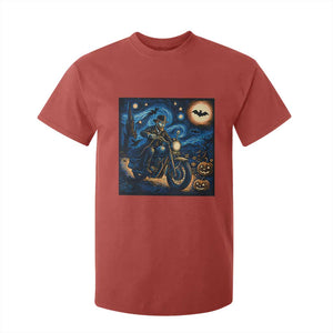 Dirt Bike T Shirt For Kid Van Gogh Starry Night Halloween Biker TS14 Red Print Your Wear