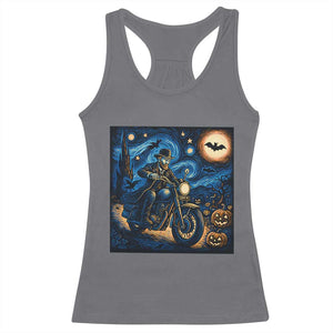 Dirt Bike Racerback Tank Top Van Gogh Starry Night Halloween Biker TS14 Charcoal Print Your Wear