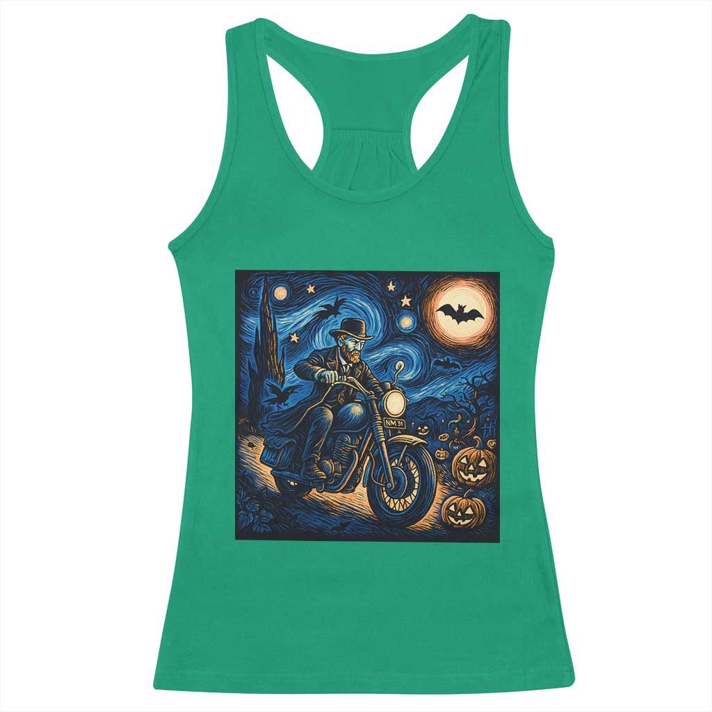 Dirt Bike Racerback Tank Top Van Gogh Starry Night Halloween Biker TS14 Irish Green Print Your Wear