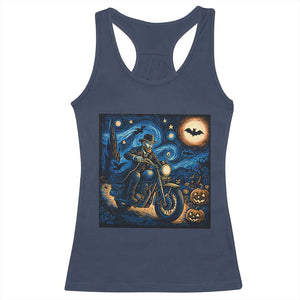 Dirt Bike Racerback Tank Top Van Gogh Starry Night Halloween Biker TS14 Navy Print Your Wear