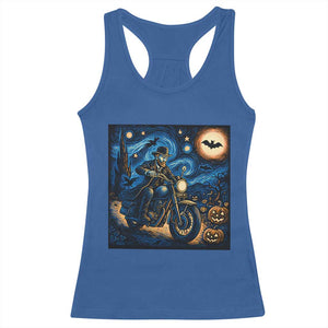 Dirt Bike Racerback Tank Top Van Gogh Starry Night Halloween Biker TS14 Royal Blue Print Your Wear